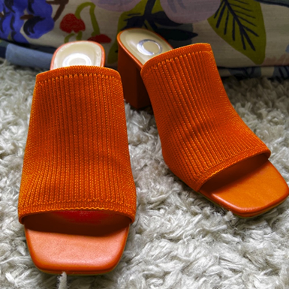 Square Toe Block Heel Mule